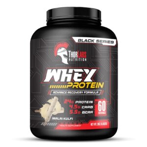 ThorLabs Black Series Whey Protein 2kg | 24g Protein, 5.5g BCAA | Advanced Recovery Formula | Fast Absorption | Butter Scotch Flavor