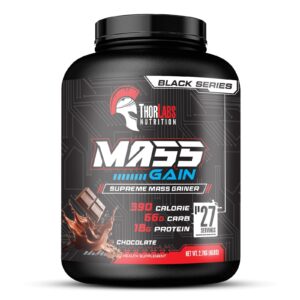 ThorLabs Black Series Mass Gain 2.7kg | 390 Calories | 66g Carbs | 18g Protein | Supreme Mass Gainer for Lean Muscle Growth | Chocolate