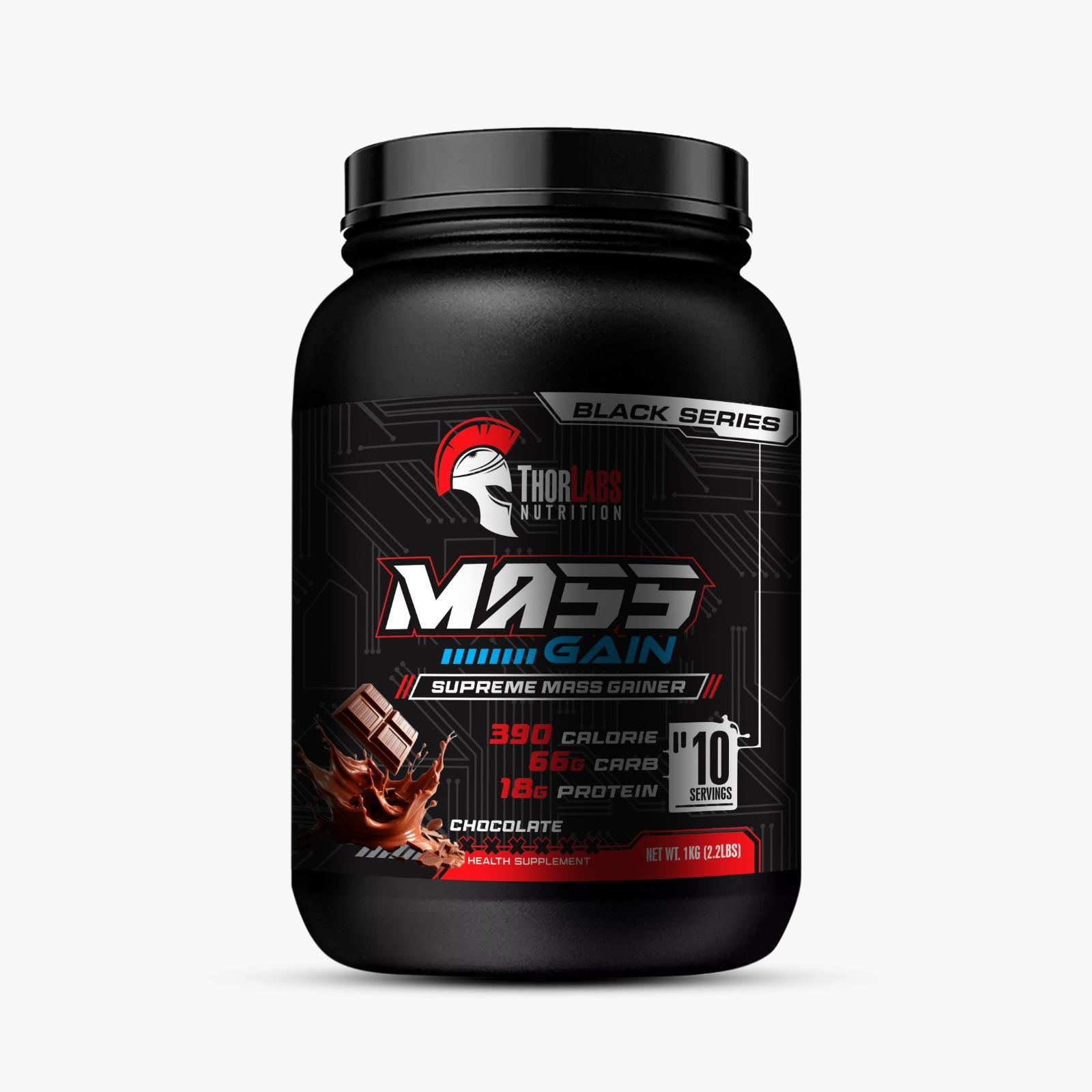 ThorLabs Mass Gain 1kg Chocolate | 390 Calories | High Carb & Protein Weight Gainer | Muscle Building Supplement